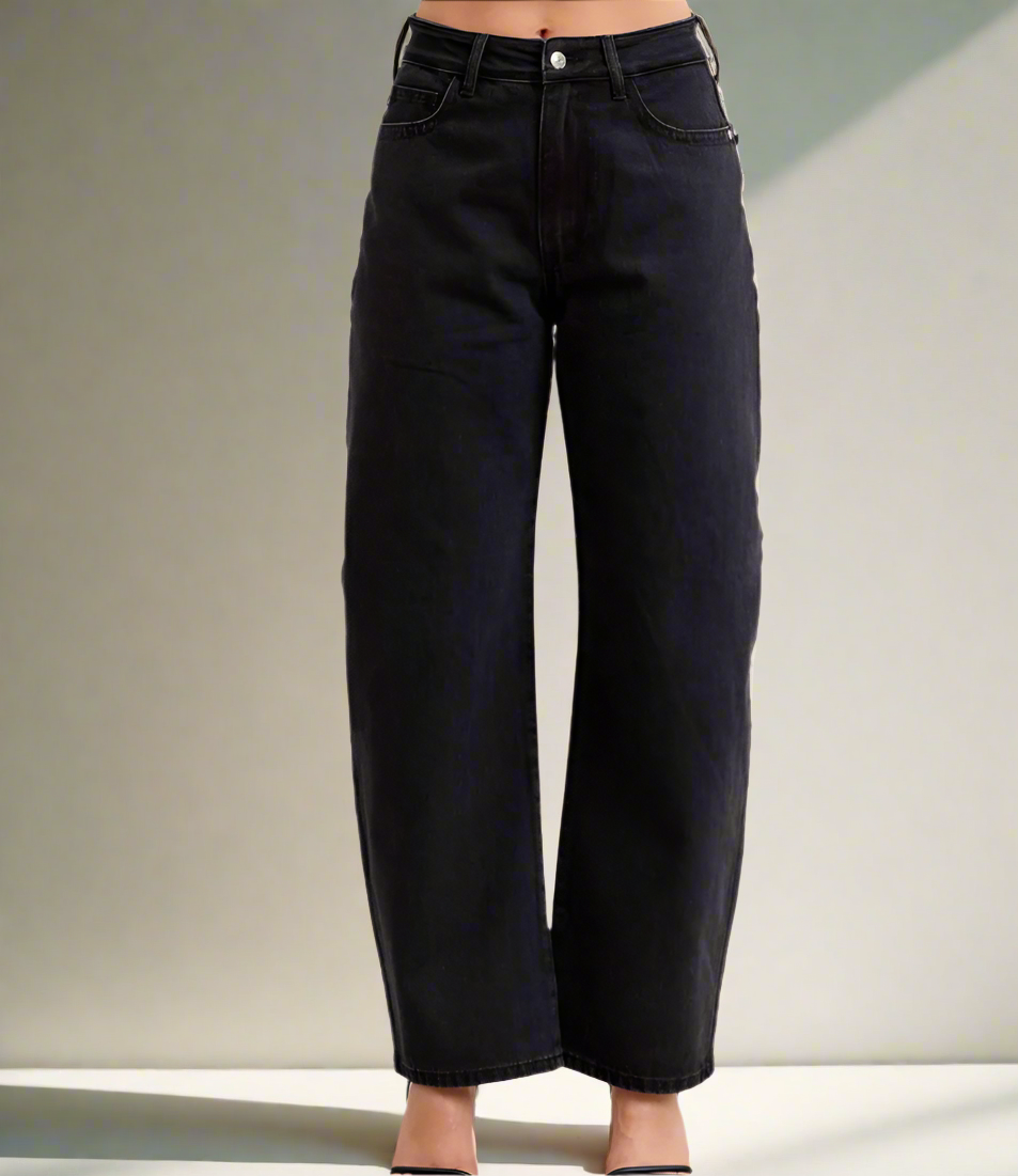 Black jeans on a white background