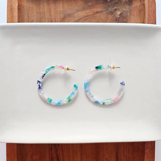 Camy Hoops / Acrylic Hoop Earrings