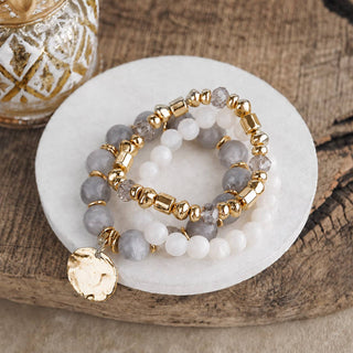 Gilded Sorbet Stack – Set of 3 Stretchy Beaded Summer Bracelets