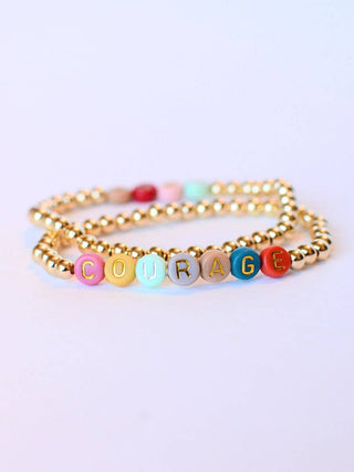 Courage Bracelet - Inspirational Jewelry, Faith Gift, Gold