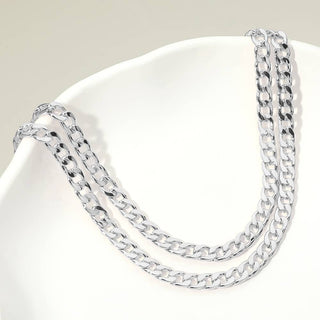 Double Layer Cuban Chain Necklace
