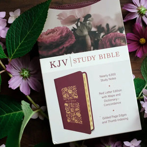 KJV Study Bible - Crimson Bouquet