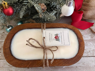 Christmas Cottage 14 oz Triple Wick Doughbowl Candle
