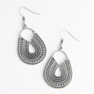 Wild Spirit Textured Earrings in Silver