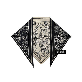 Paisley Knitted Triangle Scarf Wrap