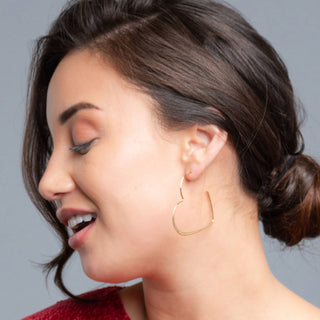 Classic Heart Hoop Nickel-Free Earrings