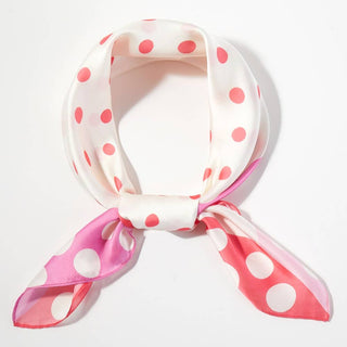 Polka Dot Pattern Square Bandana Scarf