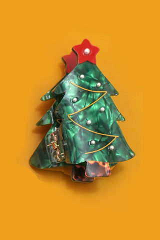 Christmas Tree Santa Snowman Hair Claw Clips