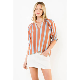 THML Blue Ridge Stripe Blouse