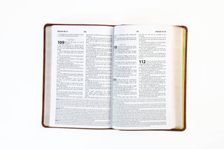 The KJV Study Bible - Chestnut Brown with Fish Engraved
