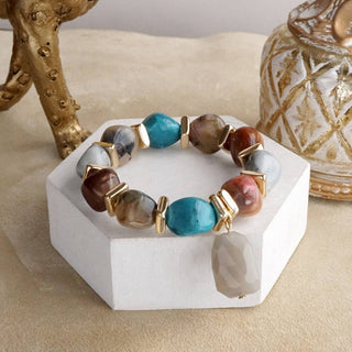 Boho Harmony – Chunky Acrylic Stretchy Bracelets