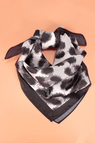 Animal Leopard Print Silky Feel Bandana Scarf