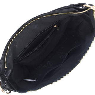 Maya Leopard Print Hobo in White and Black