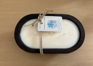 Sparkling Snow 14  oz Triple Wick Doughbowl Candle