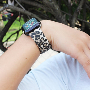 Leopard Cheetah Animal Silicone Apple Watch Band
