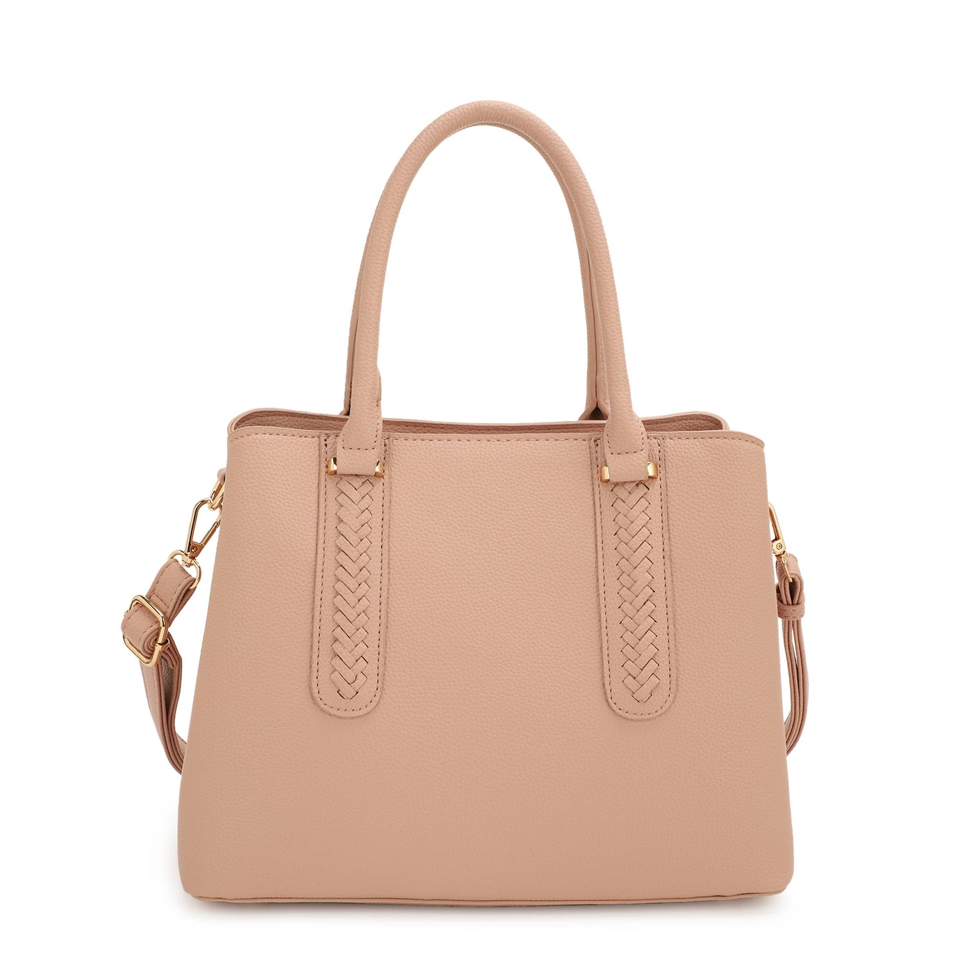 Noreen Satchel Bag with Whipstitch Detail