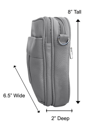 Convertible Cowhide Leather Crossbody