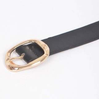 Faux Leather Metal Buckle Belt