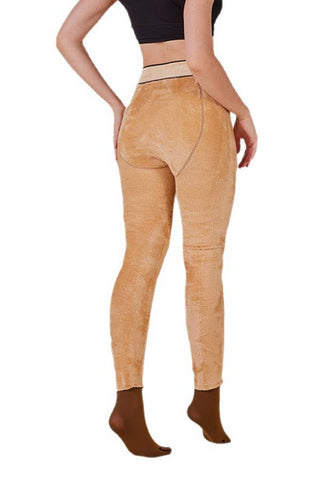 Sheer Fleece Lined Tights -Nude or Black