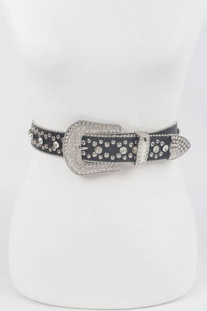 Studded Rhinestone Belt