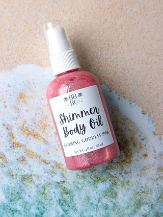Shimmer Body Oil- Goddes Glow - Pink
