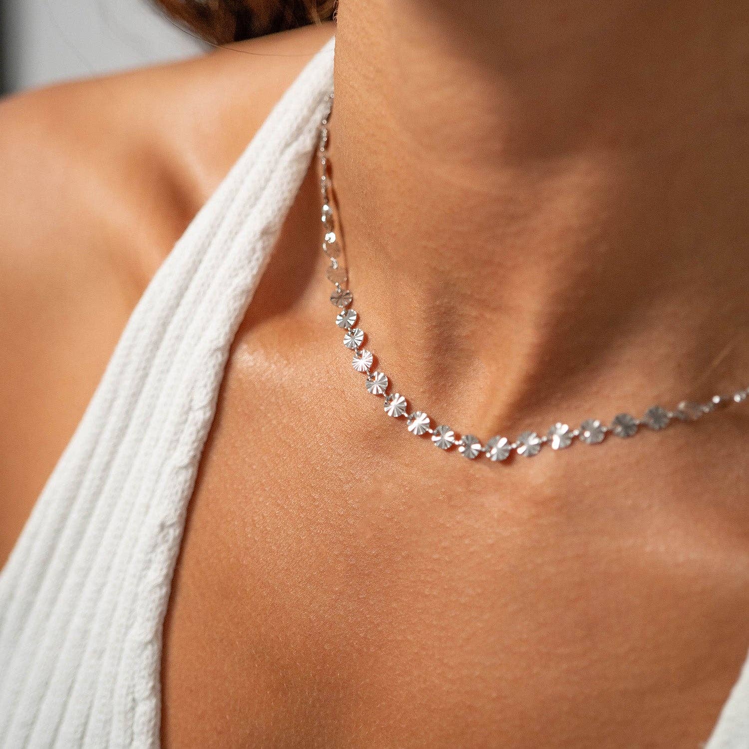 Sunburst Chain Necklace - 18K Gold PVD Stainless Steel