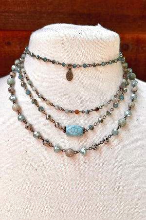 Selena Turquoise Beaded Necklace