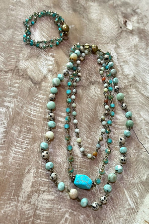 Selena Turquoise Beaded Necklace
