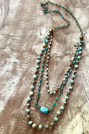 Selena Turquoise Beaded Necklace