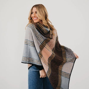 Bianca Button Neck Poncho