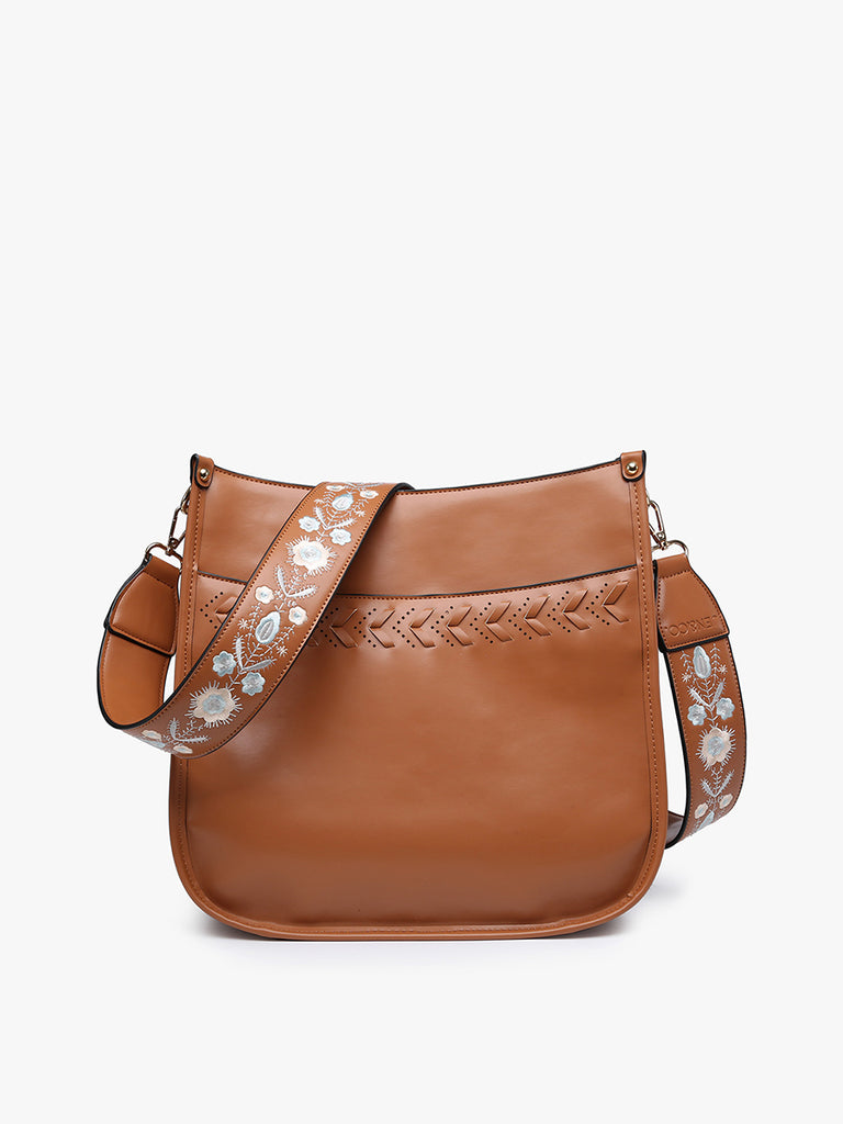 Pippa Stitch Accent Crossbody with Detailed Strap