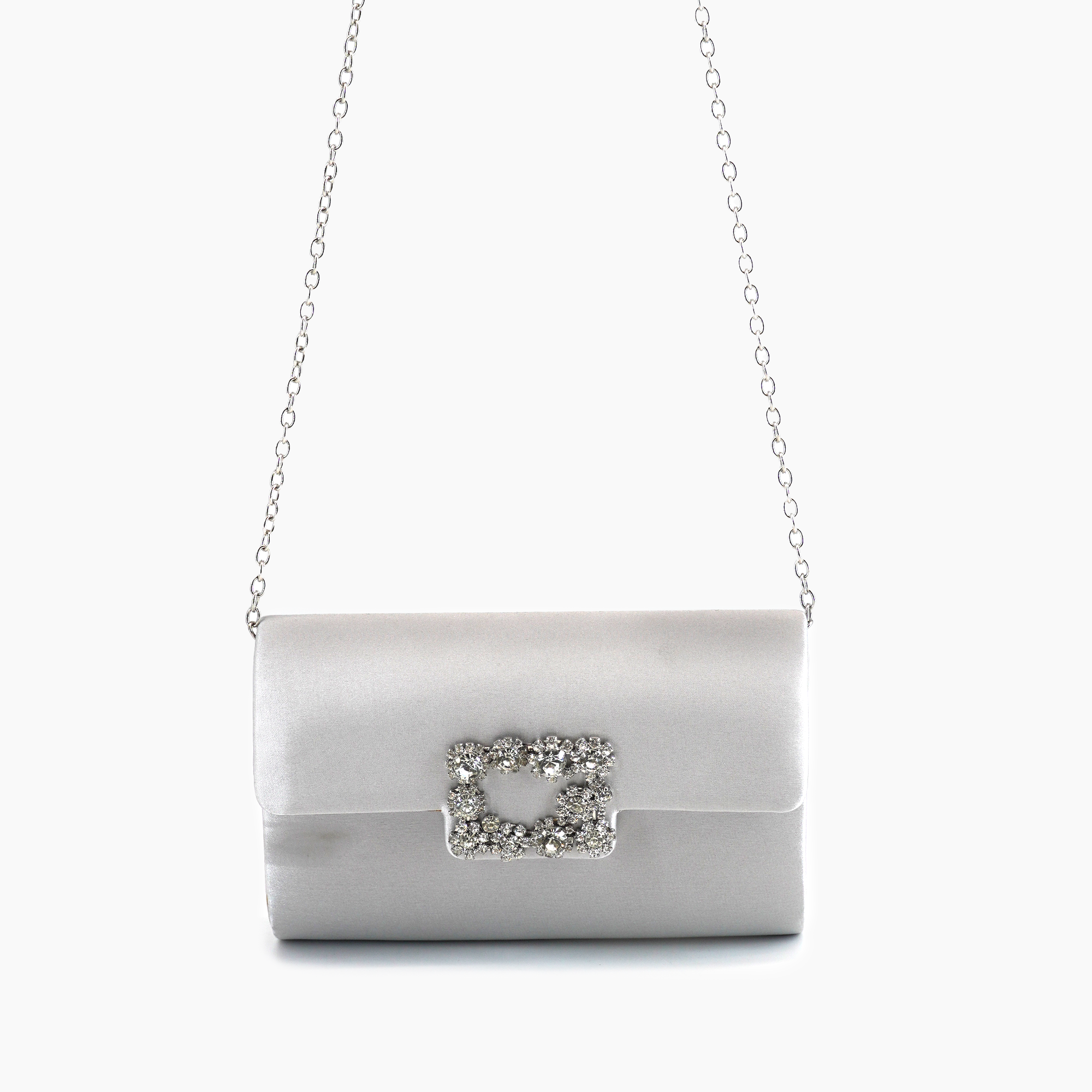 Clara Satin Rhinestone Gem Evening Crossbody