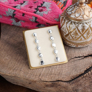 Desert Drift – Textured Square Drop Earrings