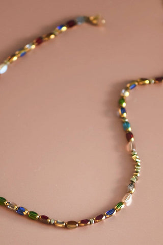Colorful Beaded Necklace - Waterproof and Tarnish Resistant