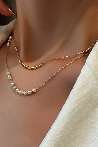 Waterproof Dainty Double Chain Necklace