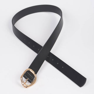 Faux Leather Metal Buckle Belt