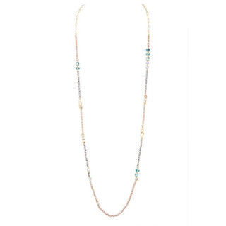 Crystal Beaded Station Convertible Long Necklace