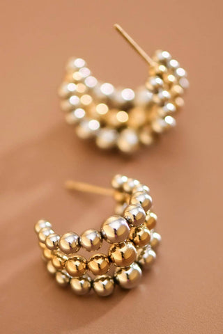 Waterproof Two-Toned Hoop Earrings