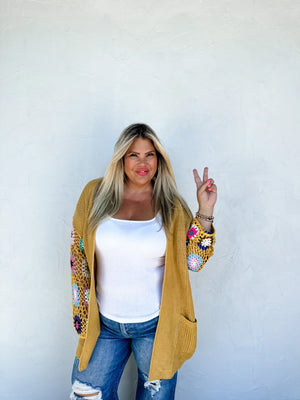 Crochet Sleeve Cardigan
