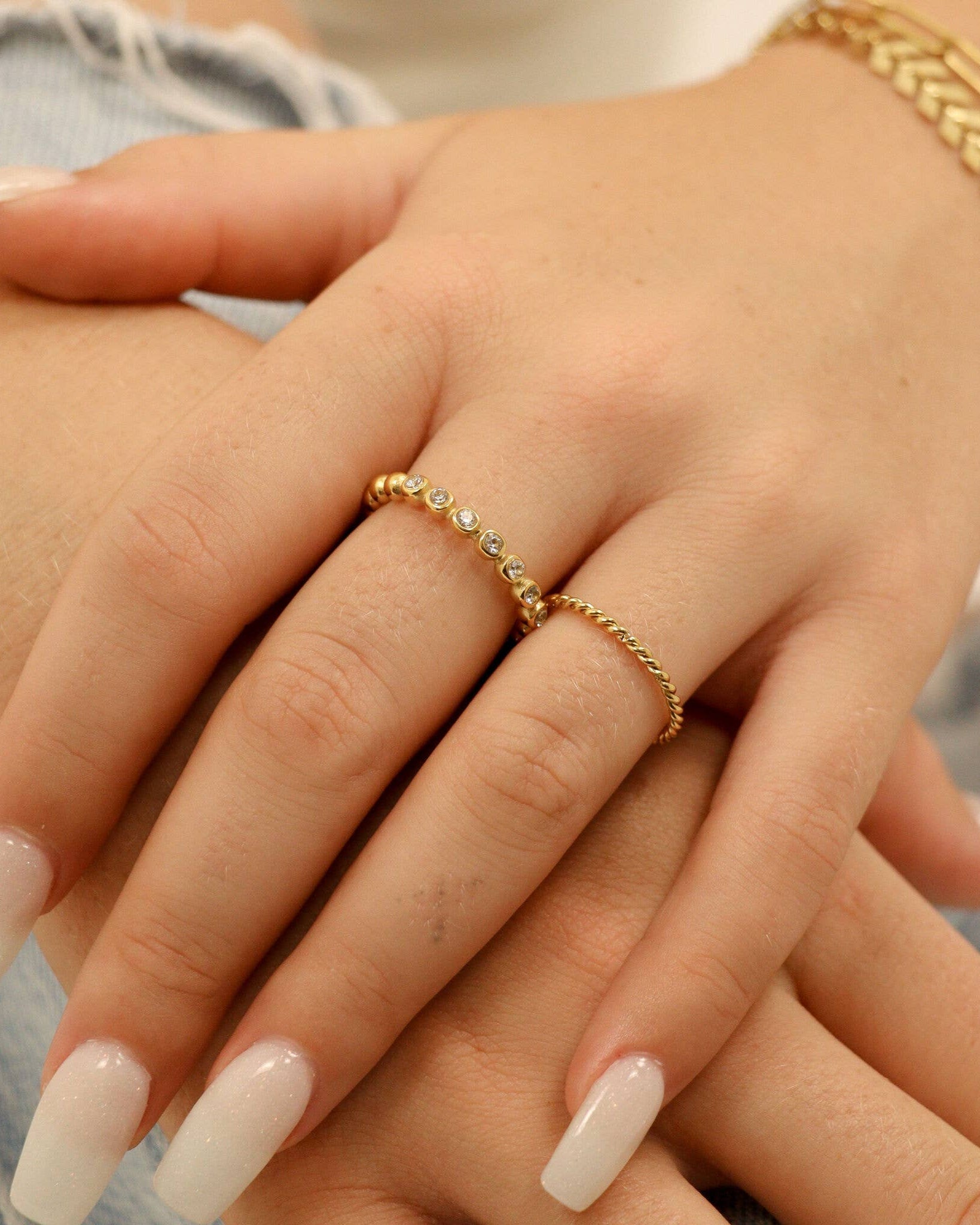 Stainless Steel Braided Stacking Ring - Hypoallergenic