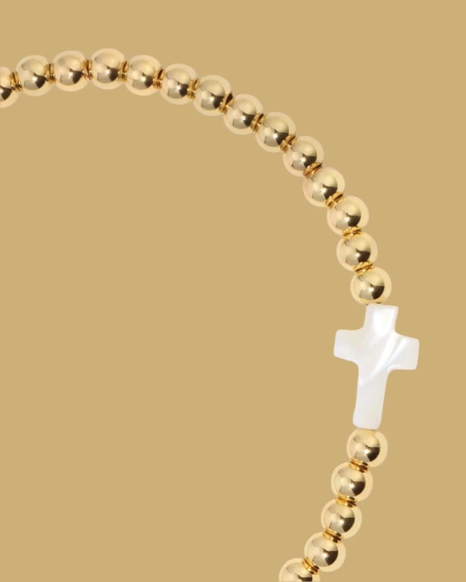 Bracelet with Shell Cross