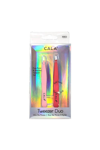 Coral Soft Touch Tweezer Duo Set -