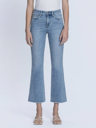 Fying Monkey High Rise Raw Hem Kick Flare Jeans