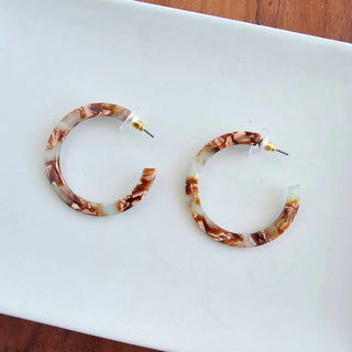 Camy Hoops / Acrylic Hoop Earrings