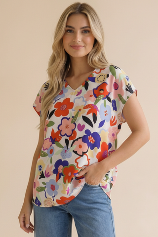 Fresh Picked Floral Top in Curvy