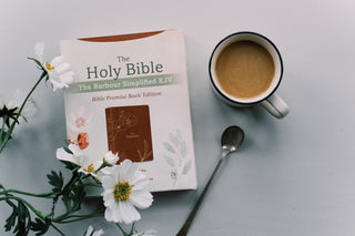 The Holy Bible: Simplified King James Version (with gold floral detail on cover)