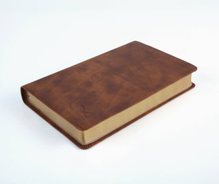 The KJV Study Bible - Chestnut Brown with Fish Engraved
