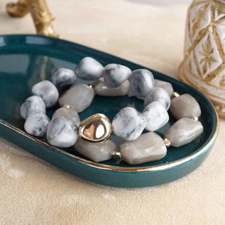 Boho Harmony – Chunky Acrylic Stretchy Bracelets