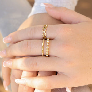 Stainless Steel Braided Stacking Ring - Hypoallergenic