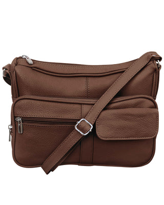 Crossbody Shoulder Bag with Front Organizer